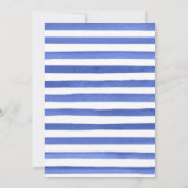 Aquarellfarbenes Blumenwasser Seepferd Geburtstag Einladung (Rückseite)