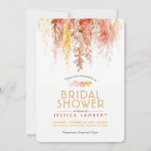 Aquarellfarbenes braunes gelbes Brautparty Einladung (Vorderseite)