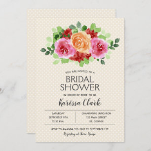 Aquarellfarbenes Brautparty