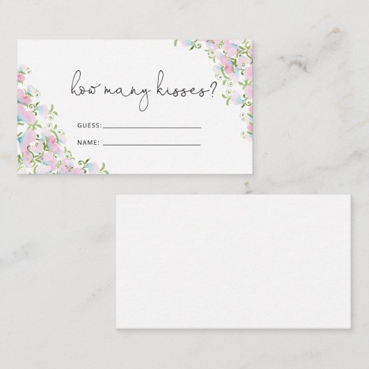 Aquarellfarbenes Brautparty Begleitkarte (Vorne/Hinten)