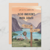 Aquarellfarbenes Brautparty Einladung (Vorne/Hinten)