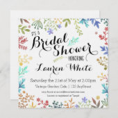 Aquarellfarbenes Brautparty Einladung (Vorne/Hinten)