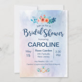 Aquarellfarbenes Brautparty Einladung (Vorderseite)