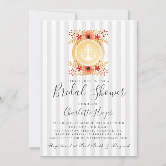 Aquarellfarbenes Brautparty Einladung (Vorderseite)