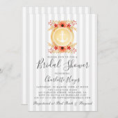 Aquarellfarbenes Brautparty Einladung (Vorne/Hinten)