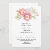Aquarellfarbenes Brautparty Einladung (Vorne/Hinten)