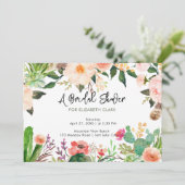 Aquarellfarbenes Brautparty Einladung (Stehend Vorderseite)