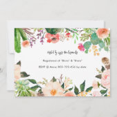 Aquarellfarbenes Brautparty Einladung (Rückseite)