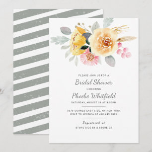 Aquarellfarbenes Brautparty Einladung