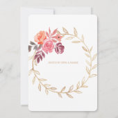 Aquarellfarbenes Brautparty Einladung (Rückseite)