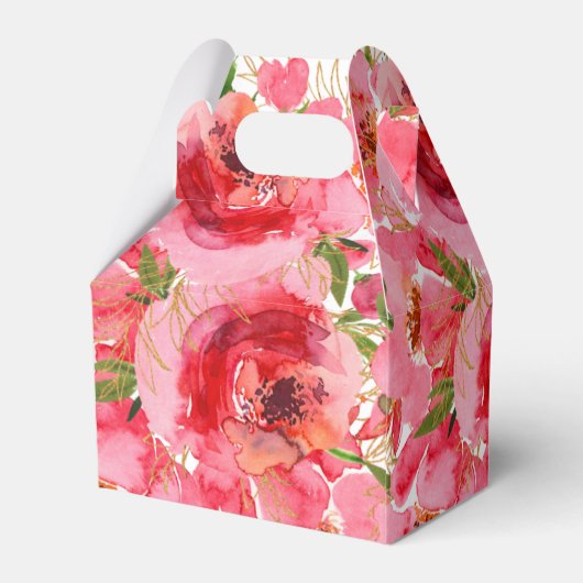 Aquarellfarbenes Brautparty Geschenkschachtel (Rückseite)