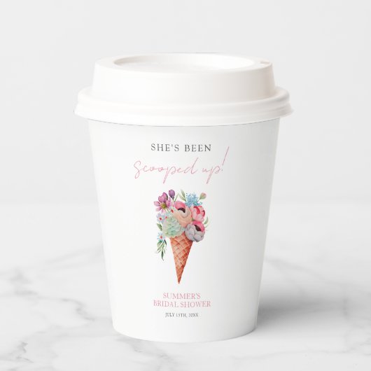 Aquarellfarbenes Brautparty Pappbecher (Vorderseite)