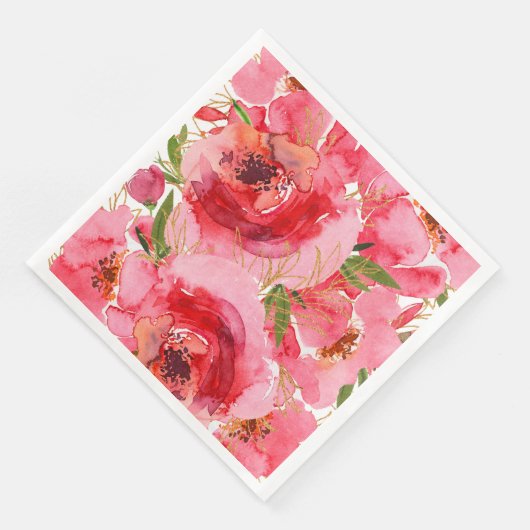 Aquarellfarbenes Brautparty Serviette (Ecke)