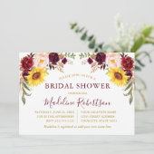 Aquarellfarbenes Burny-Brautparty Einladung (Stehend Vorderseite)