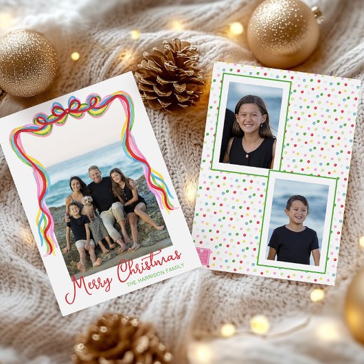 Aquarellfarbenes Confetti Weihnachten Foto