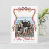 Aquarellfarbenes Confetti Weihnachten Foto (Stehend Vorderseite)