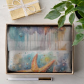 Aquarellfarbenes Dekodium der naukalen Sternenfisc Seidenpapier (Geschenk)