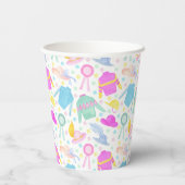 Aquarellfarbenes Derby Jerseys & Hats Monogram Pappbecher (Rückseite)