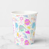 Aquarellfarbenes Derby Jerseys & Hats Monogram Pappbecher (Links)