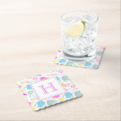 Aquarellfarbenes Derby Jerseys & Hats Monogram Untersetzer (Vor Ort)