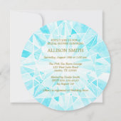 Aquarellfarbenes Diamant-Brautparty Einladung (Rückseite)
