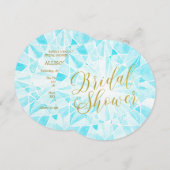 Aquarellfarbenes Diamant-Brautparty Einladung (Vorne/Hinten)