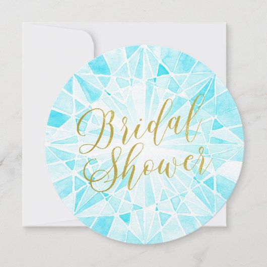 Aquarellfarbenes Diamant-Brautparty Einladung (Vorderseite)