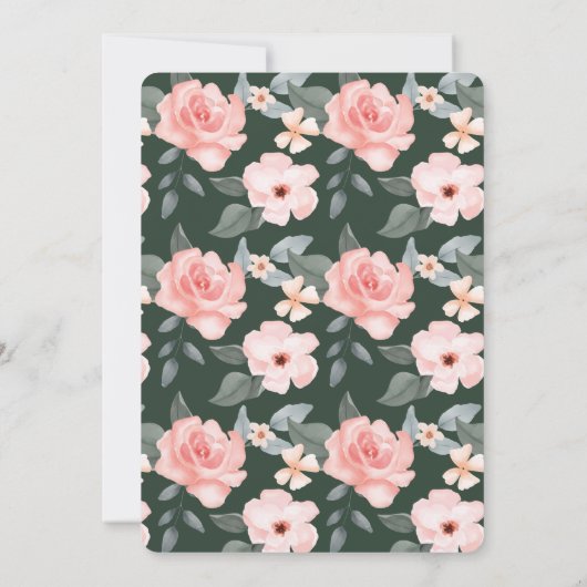 Aquarellfarbenes Emerald High Heel Brautparty Einladung (Rückseite)