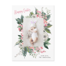 Aquarellfarbenes florales Happy Ostergebirge Foto