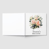 Aquarellfarbenes florales Personalisiertes Brautpa Gästebuch (Voll)
