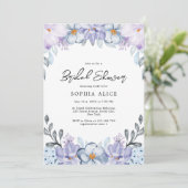 Aquarellfarbenes florales Romantisches Brautparty Einladung (Stehend Vorderseite)