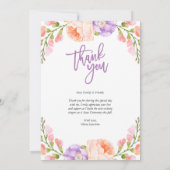 Aquarellfarbenes Foto Abschluss Danke Karte (Rückseite)