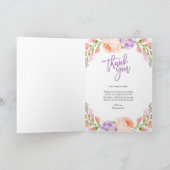 Aquarellfarbenes Foto Abschluss Danke Karte (Innenseite)