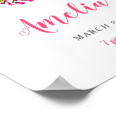 Aquarellfarbenes Foto Baby Geburtsstunde Poster (Ecke)