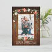 Aquarellfarbenes Foto Feiertagskarte (Stehend Vorderseite)