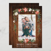 Aquarellfarbenes Foto Feiertagskarte (Vorne/Hinten)