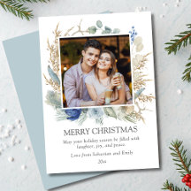 Aquarellfarbenes Foto Frohe Weihnachtskarten