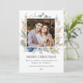 Aquarellfarbenes Foto Frohe Weihnachtskarten (Stehend Vorderseite)