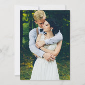 Aquarellfarbenes Foto Gold Burgund Save The Date (Rückseite)