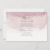 Aquarellfarbenes Foto Taufe Party Einladung (Rückseite)