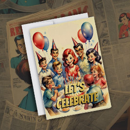 Aquarellfarbenes Funny Comic Geburtstagslandschaft Folieneinladung