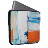 Aquarellfarbenes Gemälde. Abstrakte Marmorverkleid Laptopschutzhülle (Vorne Rechts)