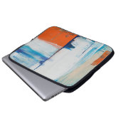 Aquarellfarbenes Gemälde. Abstrakte Marmorverkleid Laptopschutzhülle (Vorne Knopf)