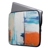 Aquarellfarbenes Gemälde. Abstrakte Marmorverkleid Laptopschutzhülle (Vorderseite Links)