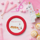 Aquarellfarbenes Griechen Ostern Brot mit sonniger Pappteller (Party)