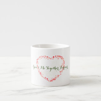 Aquarellfarbenes Herz mit Liebe Text Design Tasse