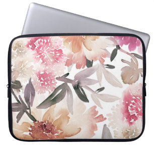 Aquarellfarbenes Hintergrundmuster, Blume, Kunst,  Laptopschutzhülle