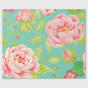 Aquarellfarbenes klassisches rosa Peelingpapier Geschenkpapier