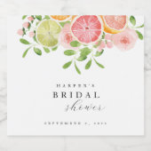 Aquarellfarbenes Korallengrün Brautparty Schaumweinetikett (Einzelnes Label)