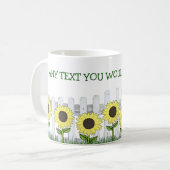 Aquarellfarbenes Land Sonnenblumen Tasse Cups (Vorderseite Links)